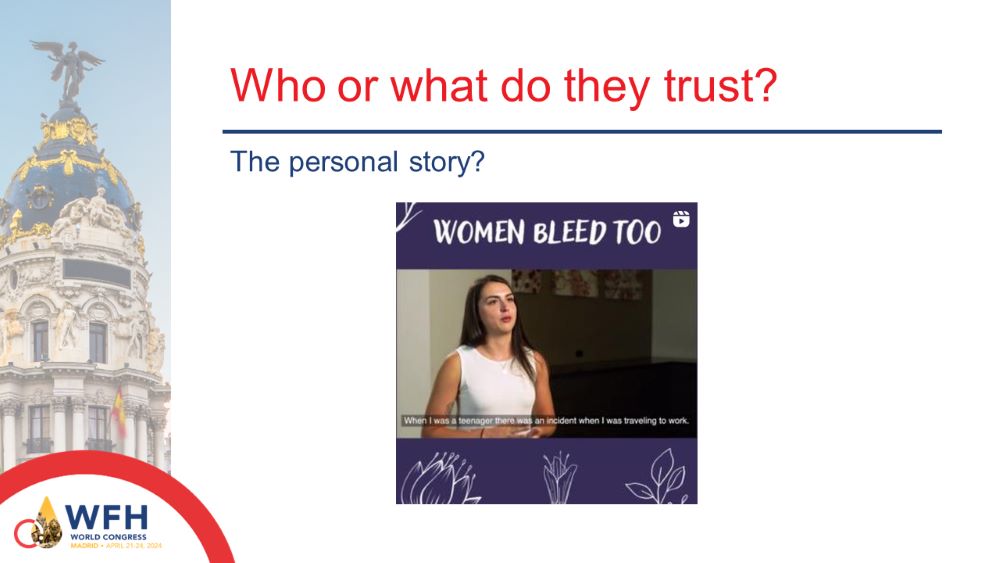 Who or what do they trust? The personal story?