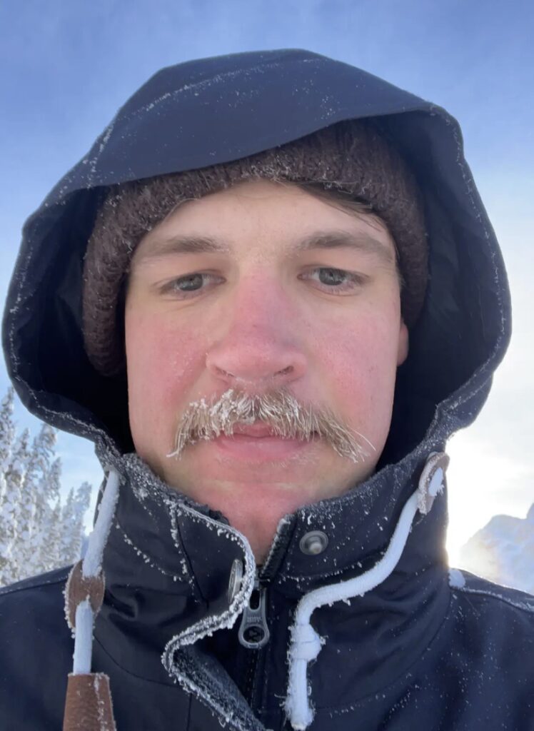 Jack with a frozen moustache