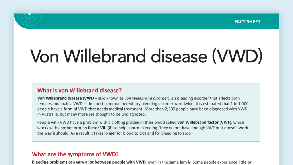 VWD Fact Sheet